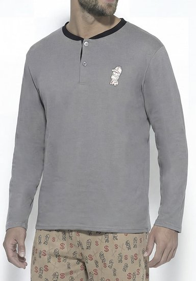 PIJAMA HOMBRE PANTALON ALGODON - 3