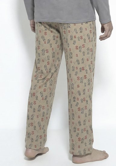 PIJAMA HOMBRE PANTALON ALGODON - 4