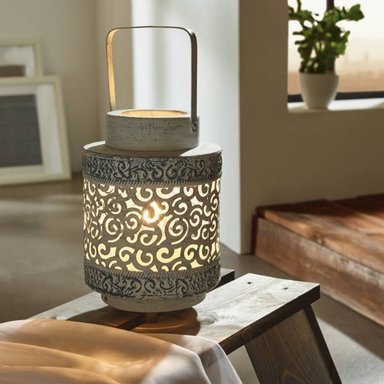 LÁMPARA MESA EGLO DECORATIVO NEGRO TALBOT E27 1X60W H340 Ø170 - 2