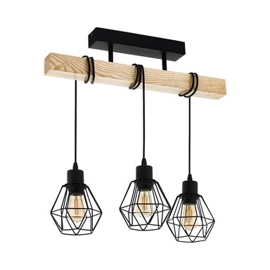 LÁMPARA TECHO EGLO MADERA TOWNSHEND 5 E27 3X60W L550 A200 H360