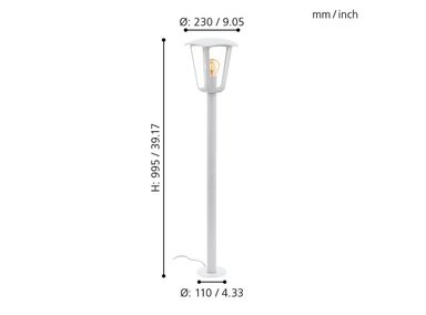 LAMPARA EGLO BLANCO DE PIE MONREALE 1X60W - 2