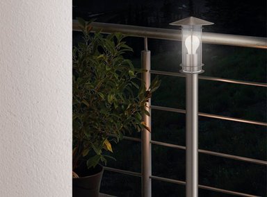 LAMPARA EGLO PLATEADO DE PIE LISIO 1X60W - 3