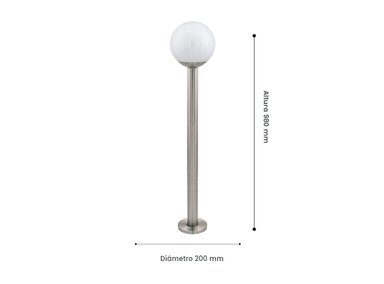 LAMPARA EGLO PLATEADO DE PIE NISIA Z 1X9W - 2