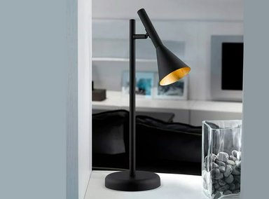 LÁMPARA MESA EGLO NEGRO CORTADERAS GU10 1X5W - 3