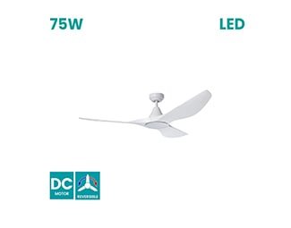VENTILADOR DE TECHO PORTSEA LED 19W BLANCO