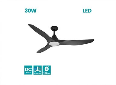 VENTILADOR DE TECHO PORTSEA NEGRO Ø1320