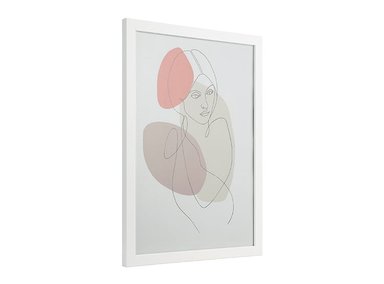 CUADRO ROBERVAL BLANCO Y ROSA