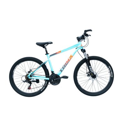 BICICLETA MOUNTAIN BIKE TRINX M136 ARO 26 CELESTE CLARO MTB TALLA M-17