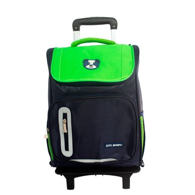 MOCHILA OSITO KIDS VERDE ESCOLAR NIÑOS CON RUEDAS