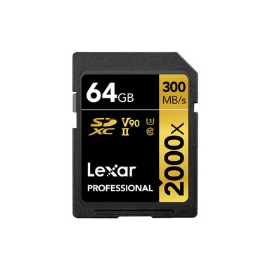 MEMORIA LEXAR SD PROFESSIONAL 64GB R300MB W260MB 2000X - 1