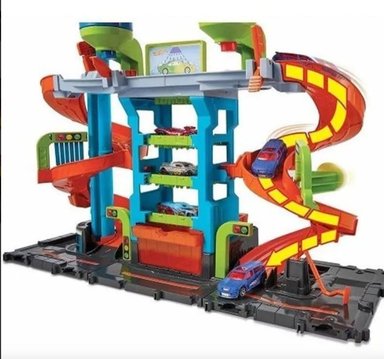 HOT WHEELS CITY MEGA JUEGO DE LAVADO DE AUTOS CON 1 AUTO CAMBIADOR DE COLORES - 5