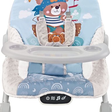 SILLA MECEDORA BOUNCER BABY CAM TÁCTIL MESA DE COMER AZUL 2 EN 1 - 4