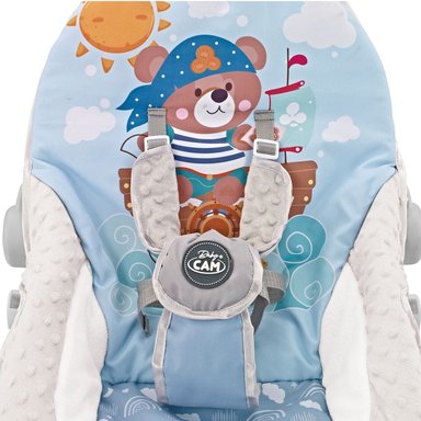 SILLA MECEDORA BOUNCER BABY CAM TÁCTIL MESA DE COMER AZUL 2 EN 1 - 5