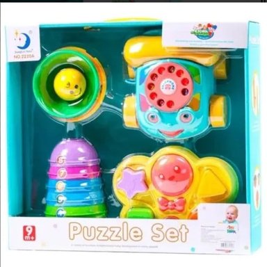 JUGUETE SET PARA BEBES AROS APILABLES, MARIPOSA Y TELÉFONO - 1