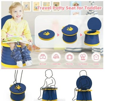 INODORO PLEGABLE DE VIAJE PARA NIÑOS, SE APLICA AL ASIENTO DE INODORO DE EMERGENCIA PARA AUTOMÓVIL,