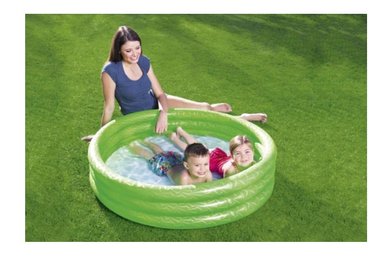 PILETA INFLABLE REDONDA TRES ANILLOS VERDE - 3