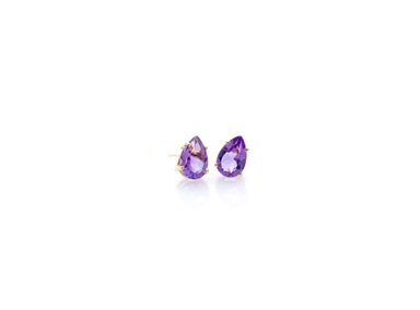 ARETES BALIQ ARG-3017 ORO 18K AMATISTA