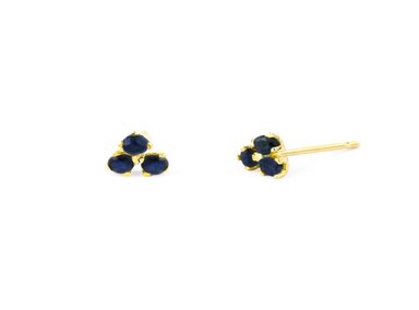 ARETES BALIQ ARG-5651 ORO 18K ZAFIRO TU Y YO - 1
