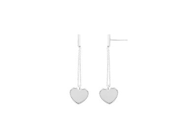ARETES BALIQ ARS-5839 PLATA CORAZONES COLGANTES 925
