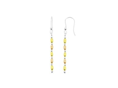 ARETES BALIQ ARS-5835 PLATA 925 GOLDENSILVER OVALES - 1