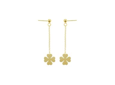 ARETES BALIQ ARS-5837 TRÉBOL GOLDENSILVER PLATA 925