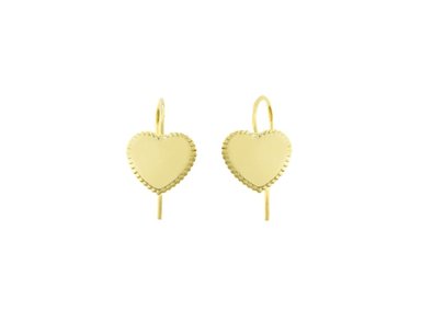 ARETES BALIQ ARS-5838 PLATA 925 CORAZON GOLDENSILVER