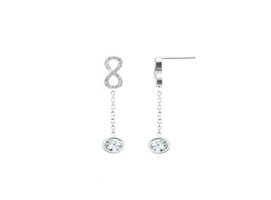 ARETES BALIQ INFINITO ACOLGANTE PLATA 925 - 1