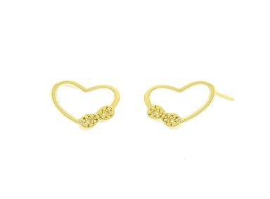 ARETES BALIQ INFINITO CORA GOLDENSILVER PLATA 925 - 1