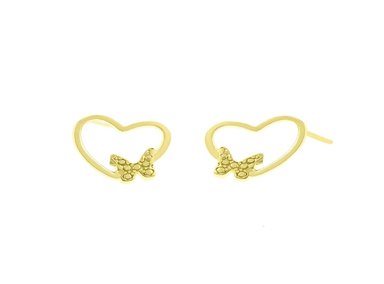 ARETES BALIQ MARIPOSA CORA GOLDENSILVER PLATA 925 - 1