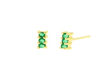 ARETES BALIQ ARG-5914 ORO 18K ESMERALDA AMA