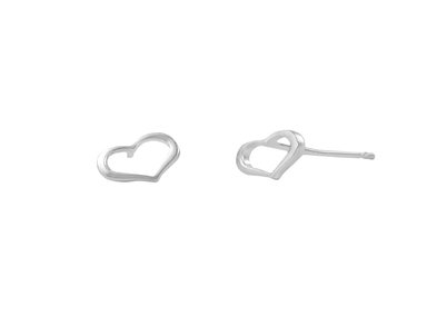 ARETES BALIQ CORAZÓN CALADO PLATA 925