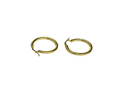 ARETES BALIQ ARS-5551 PLATA 925 ARGOLLA TUBO GOLDEN