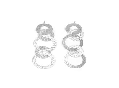 ARETES BALIQ ARS-5196 PLATA 925 CALADOS REDONDOS
