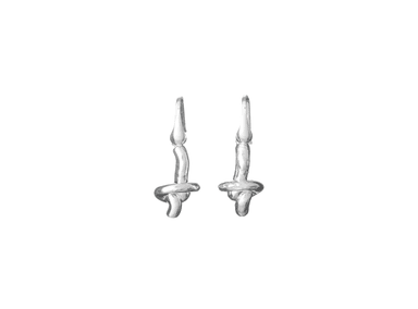 ARETES BALIQ ARS-5230 PLATA 925 PALITO NUDOS