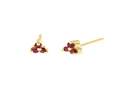 ARETES BALIQ ARG-5913 ORO 18K CON RUBI