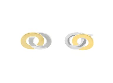 ARETES BALIQ ARGS0281 PLATA ARETE DOBLE CIRCULO ORO
