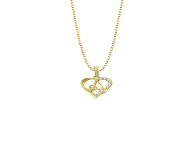 COLLAR BALIQ DIG-2888CAG-0278 ORO 18K CORAZÓN CORAZONES
