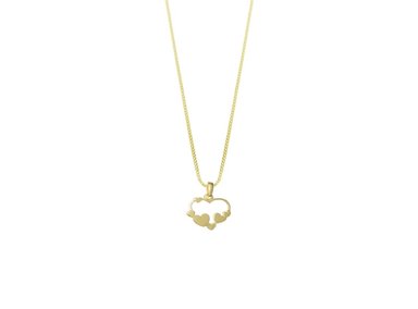 COLLAR BALIQ DIG-2902CAG-0278 ORO 18K CORAZONES