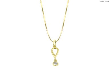 COLLAR BALIQ DIG-2977CAG-0278 ORO 18K PERLA GOTA