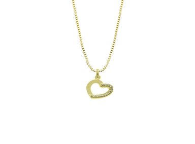 COLLAR BALIQ DIG-3264CAG-0278 ORO 18K CORAZÓN CON BRILLANTE