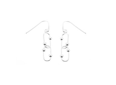 ARETES BALIQ ARS-6210 PLATA 925 PAPERCLIP COLGANTE