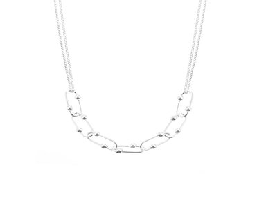COLLAR BALIQ CAS-2795 PAPERCLIP PLATA 925