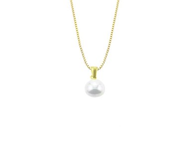 COLLAR BALIQ CON PERLA GOTA ORO 18K