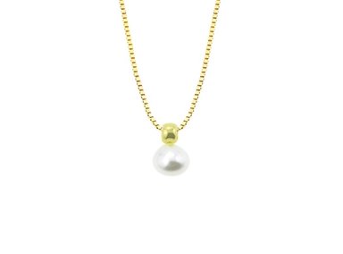 COLLAR BALIQ PERLA OVAL ORO 18K