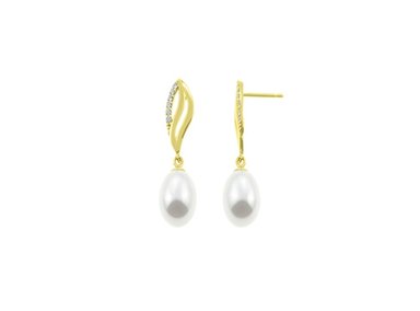 ARETES BALIQ PERLA PRECIOSA ORO 18K