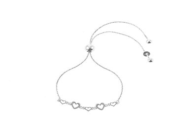 PULSERA BALIQ BESTFRIENDS 4 CORAZONES PLATA 925