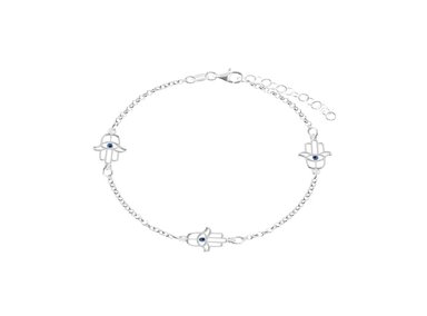 PULSERA BALIQ MANO PODEROSA ESMALTE PLATA 925