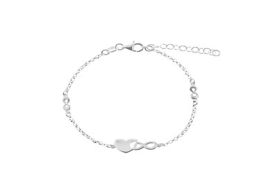 PULSERA BALIQ CORAZON INFINITO LARGE PLATA 925