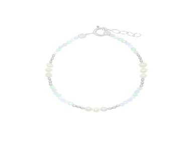 PULSERA MURANOS CON PERLAS PLATA 925