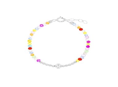 PULSERA TREBOL MURANOS PLATA 925